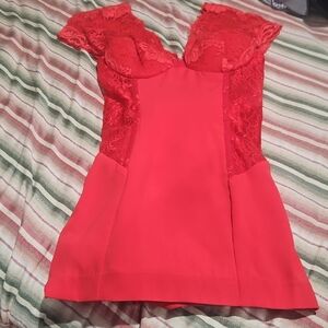 La Perla Scarlet Lace Blouse